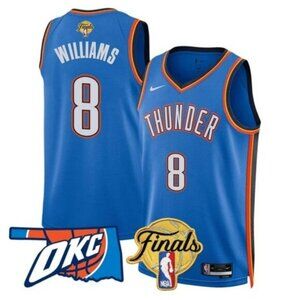 Mens Jalen Williams Blue Jersey 2025 Finals Stitched
